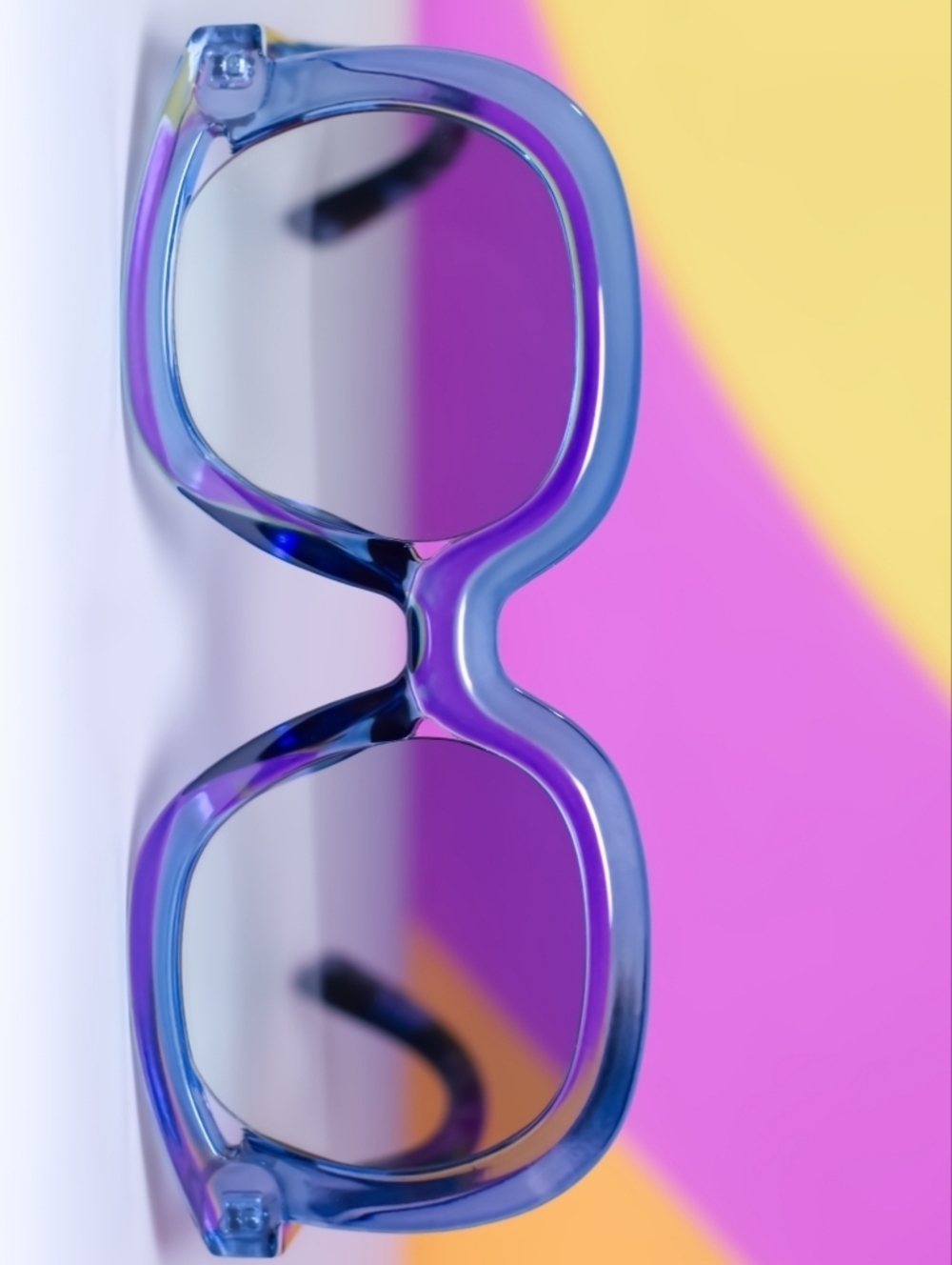 Blue Oversized Round Tortoise Arm Sunglasses - Picture 7 of 13